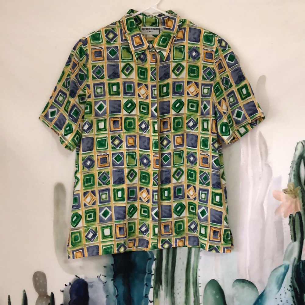 Alfred Dunner Patterned Button-Up 💎